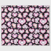 Multicolored Hearts Pattern Wrapping Paper Cadeaupapier (Vlak)