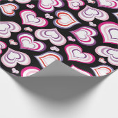 Multicolored Hearts Pattern Wrapping Paper Cadeaupapier (Hoek)