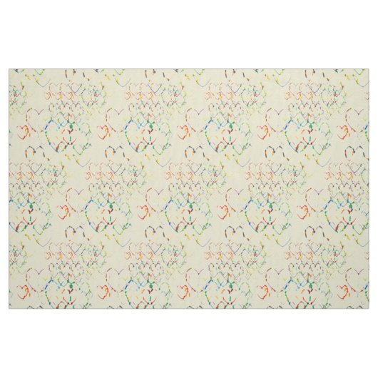 Multicolored Hearts Stof (Fat Quarter)