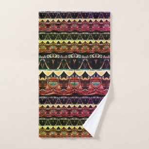 Multicolored het Patroonset van Wijnglas van de Wi Bad Handdoek
