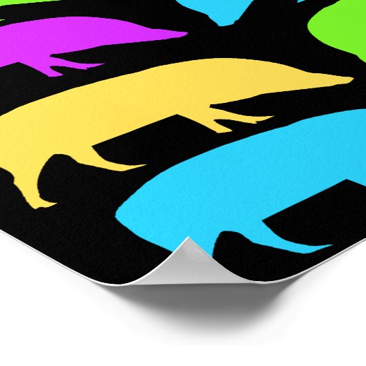 Multicolored het Poster van Hogs (Hoek)