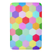 Multicolored Hexagon Pattern Badmat (Voorkant Verticaal)