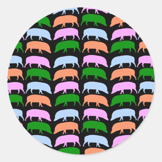 Multicolored Hogs Sticker (Voorkant)