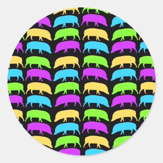 Multicolored Hogs Sticker (Voorkant)
