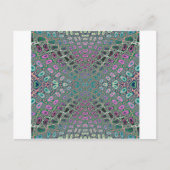 Multicolored Hologram Butterfly Fractal Abstract Briefkaart (Voorkant)