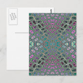 Multicolored Hologram Butterfly Fractal Abstract Briefkaart (Voorkant / Achterkant)