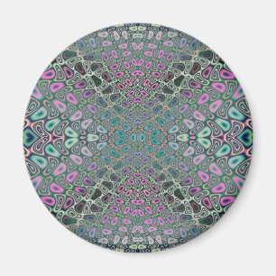 Multicolored Hologram Butterfly Fractal Abstract Magneet