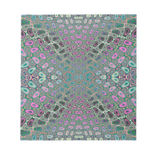 Multicolored Hologram Butterfly Fractal Abstract Notitieblok