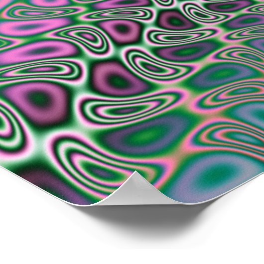 Multicolored Hologram Butterfly Fractal Abstract Poster (Hoek)