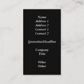 Multicolored Hologram Butterfly Fractal Abstract Visitekaartje (Achterkant)