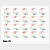 Multicolored Honeybee Doodles Vierkante Sticker (Vel)