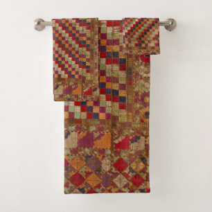 Multicolored Indian Quilt Print Bad Handdoek