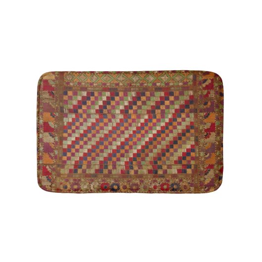 Multicolored Indian Quilt Print Badmat (Voorkant)