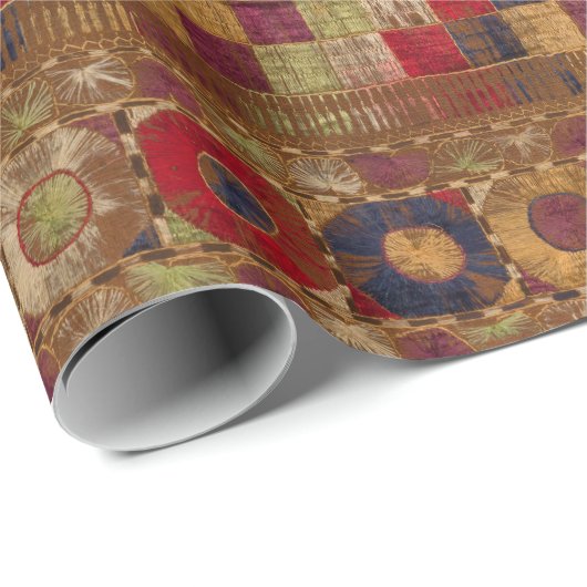 Multicolored Indian Quilt Print Cadeaupapier (Rol Hoek)
