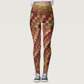Multicolored Indian Quilt Print Leggings (Voorkant)