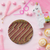 Multicolored Indian Quilt Print Papieren Bordje (Feest)