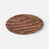 Multicolored Indian Quilt Print Papieren Bordje (Gekanteld)