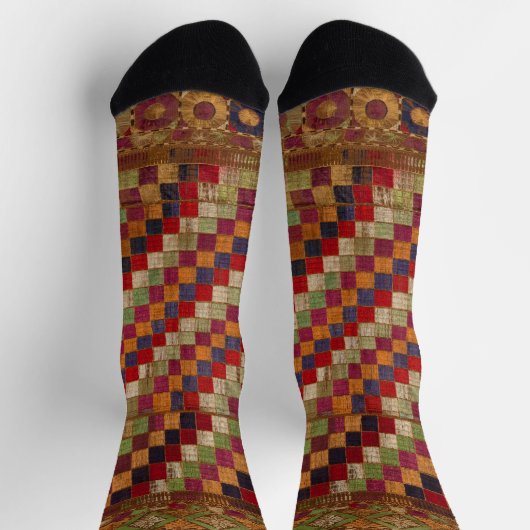 Multicolored Indian Quilt Print Sokken (Top)