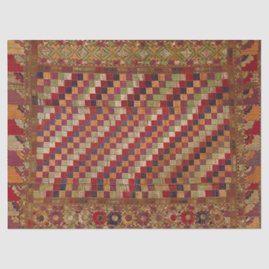 Multicolored Indian Quilt Print Tissuepapier (Voorkant)