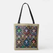 Multicolored Jewel Color Canvas tas (Achterkant)