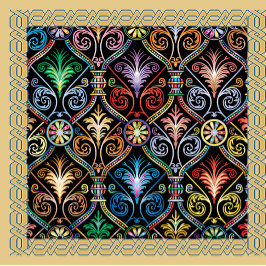 Multicolored Jewel Color Canvas tas