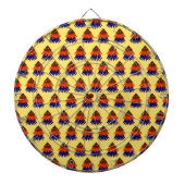 Multicolored kerstboom - Dart Board Dartbord (Voorkant)