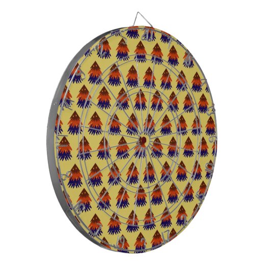 Multicolored kerstboom - Dart Board Dartbord (Voorkant Links)