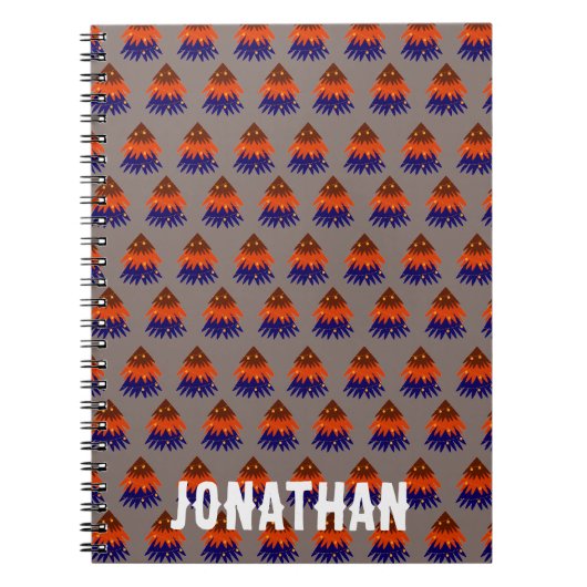 Multicolored kerstboom - Notitieboek (Voorkant)