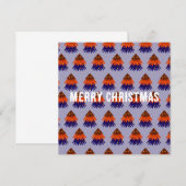 Multicolored kerstboom - Platte kaart (Voorkant / Achterkant)