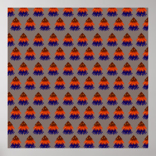 Multicolored kerstboom - Poster