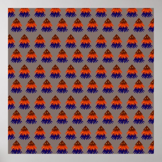 Multicolored kerstboom - Poster (Voorkant)