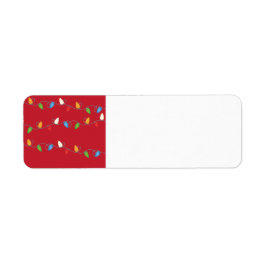 Multicolored kerstlampvakantie etiket