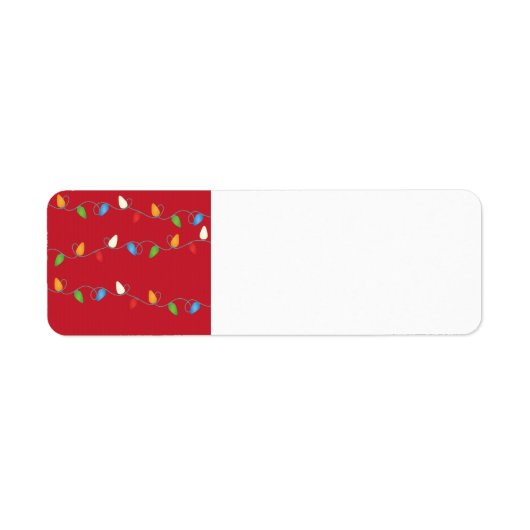 Multicolored kerstlampvakantie etiket (Voorkant)