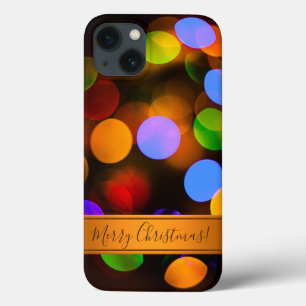 Multicolored kerstlichten. Sjabloon tekst Case-Mate iPhone Case