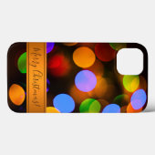 Multicolored kerstlichten. Sjabloon tekst Case-Mate iPhone Case (Achterkant (horizontaal))