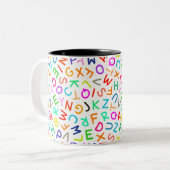 MULTICOLORED LETTERS TWEEKLEURIGE KOFFIEMOK (Voorkant links)