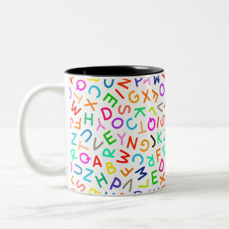 MULTICOLORED LETTERS TWEEKLEURIGE KOFFIEMOK