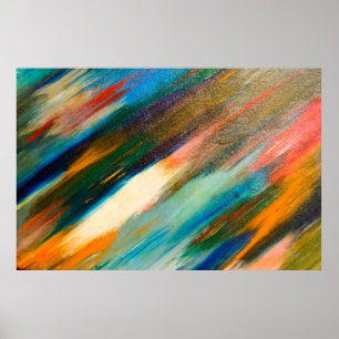 Multicolored long diagonaal waterverf slagen op t poster