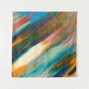 Multicolored long diagonaal waterverf slagen op t wandkleed