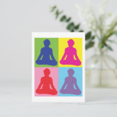 Multicolored Lotus Pose Yoga Briefkaart (Staand voorkant)