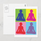 Multicolored Lotus Pose Yoga Briefkaart (Voorkant / Achterkant)
