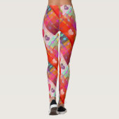 Multicolored Love Hearts Pattern-Leggings Leggings (Achterkant)