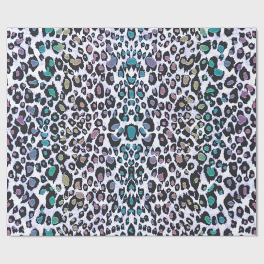 Multicolored luipaardafdrukken maken cadeaupapier (Vlak)