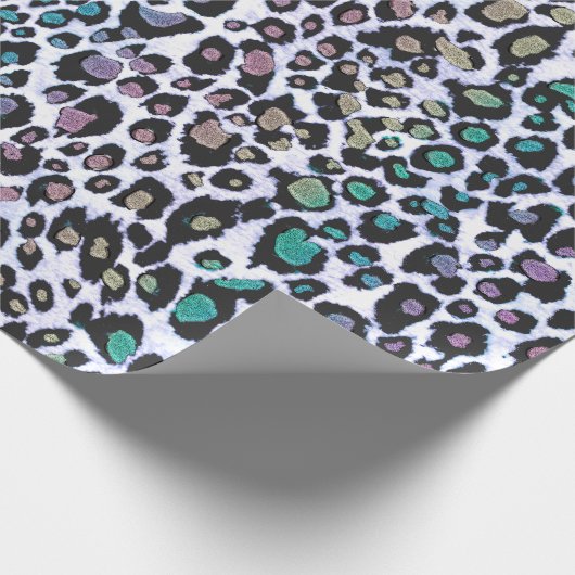 Multicolored luipaardafdrukken maken cadeaupapier (Hoek)