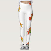Multicolored Maple Leaves Leggings (Voorkant)