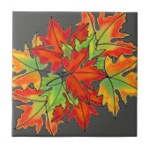 Multicolored Maple Leaves Tegeltje (Voorkant)