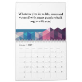 Multicolored minimale Polygonal 2017 levensquotes Kalender (Jan 2027)
