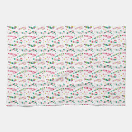 Multicolored Modern Candy Cane Theedoek