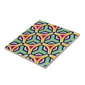 Multicolored Modern Chic Geometric Pattern Tegeltje (Zijkant)