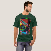 Multicolored neon abstract pet design T-Shirt (Voorkant volledig)